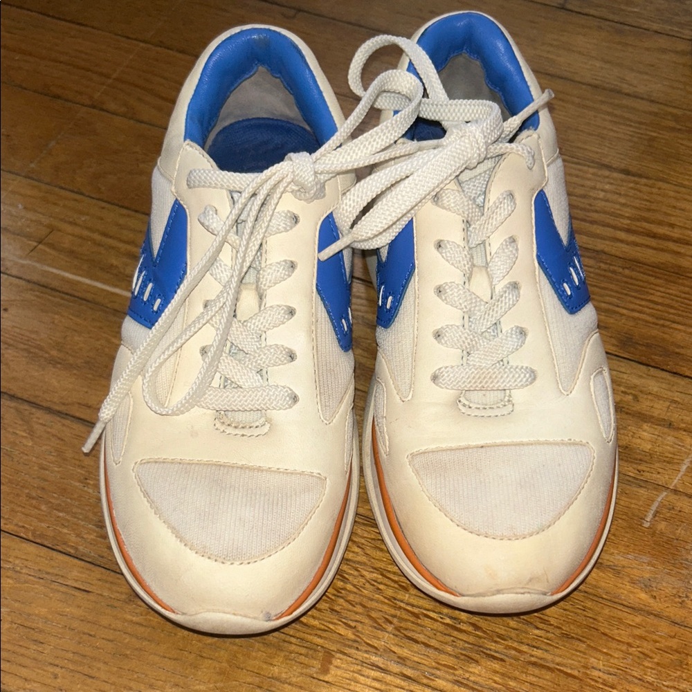 TORY BURCH 
Bubble Sneaker - White/Aerial/Conifer/Vibrant